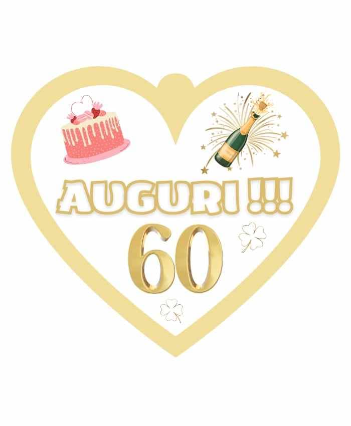 Immagine e commerce Cuoricino in forex con dedica auguri 60 anni