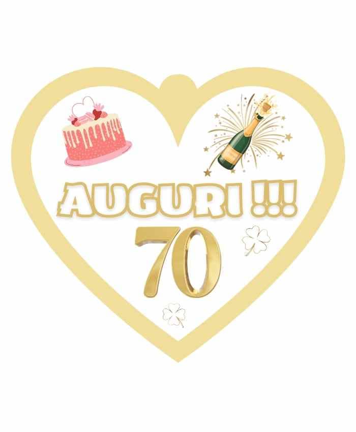 Immagine e commerce Cuoricino in forex con dedica auguri 70 anni