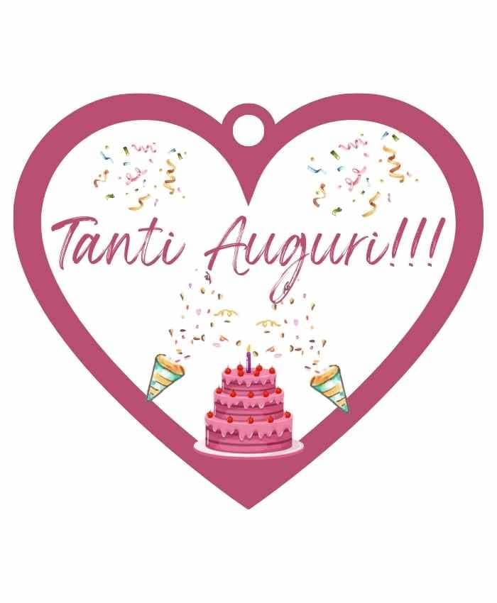Immagine e commerce Cuoricino in forex con dedica auguri "tanti auguri"