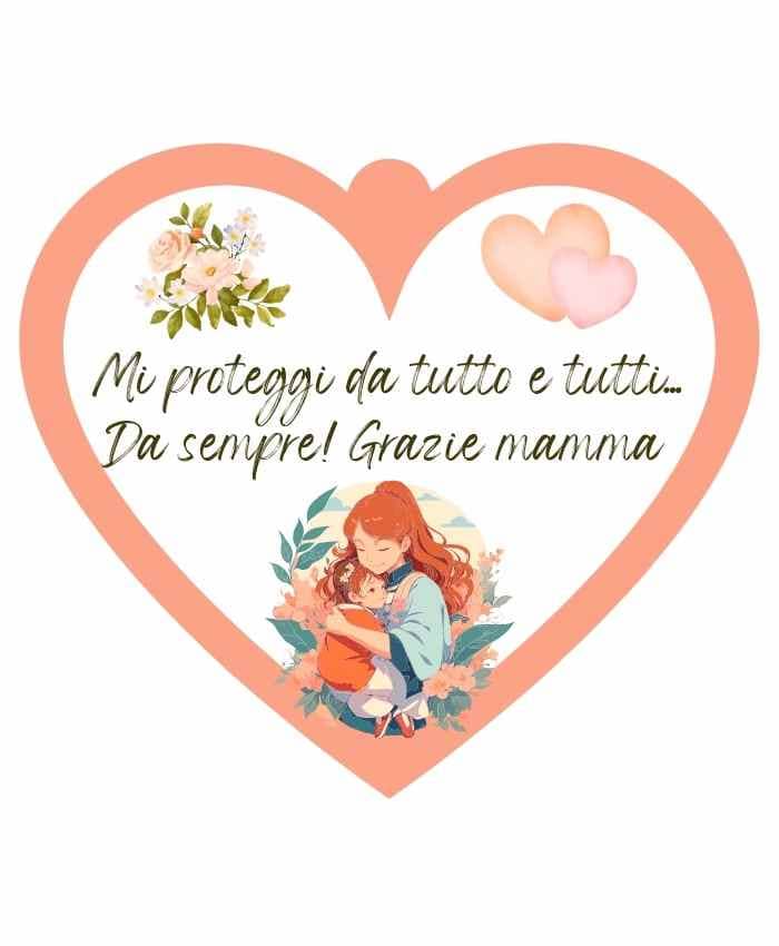 Immagine e commerce Cuoricino in forex con dedica mamma "mamma mi proteggi"
