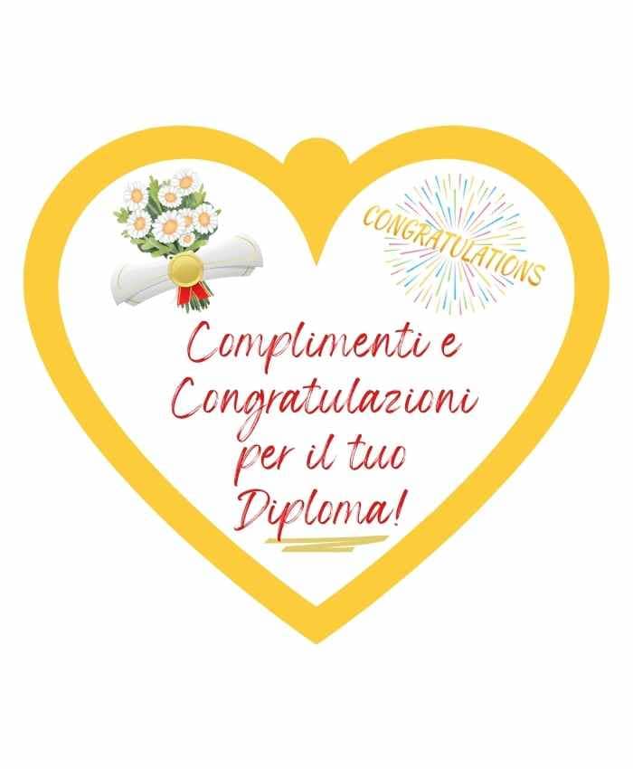 Immagine e commerce Cuoricino in forex con dedica scuola "congratulazioni diploma"