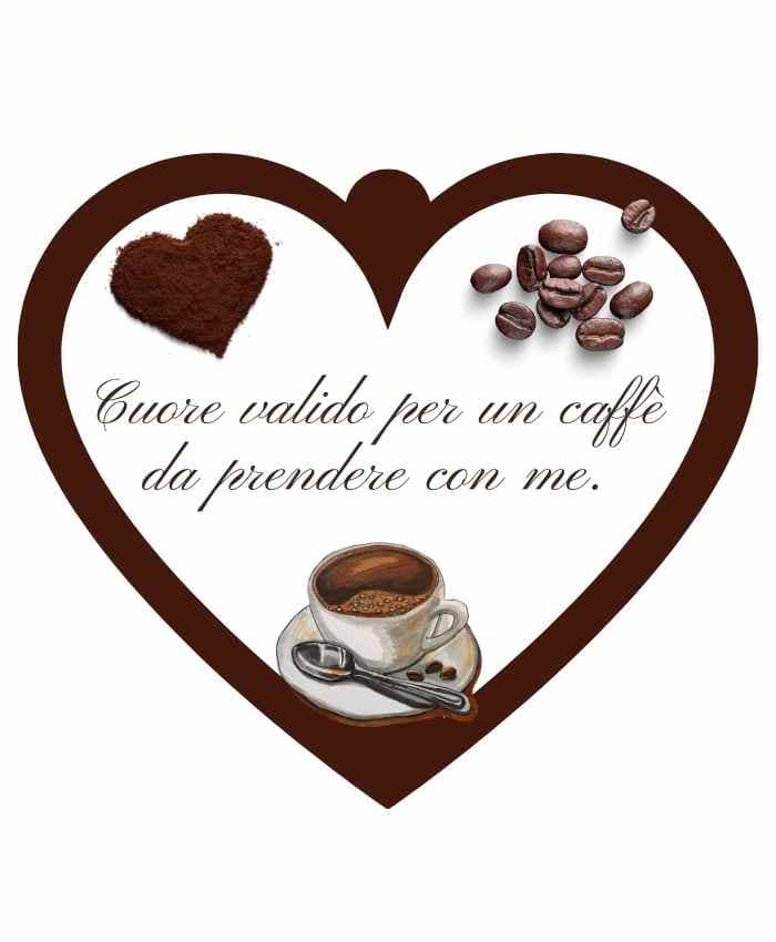 Immagine e commerce Cuoricino in forex con dedica amicizia "buono per un caffè"