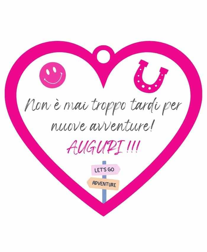 Immagine e commerce Cuoricino in forex con dedica amicizia "auguri nuova avventura"