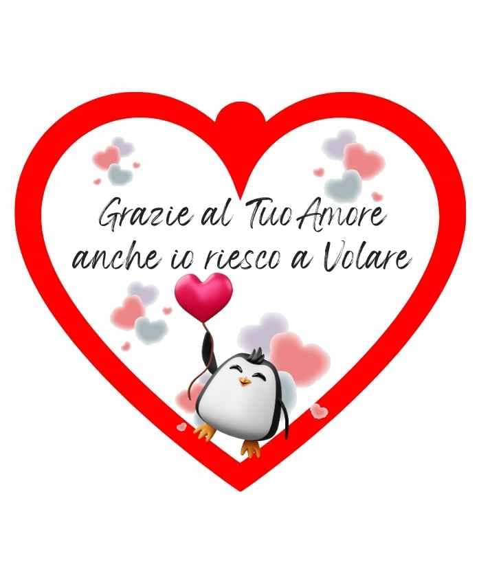 Immagine e commerce Cuoricino in forex con dedica love animal "volo col tuo amore"