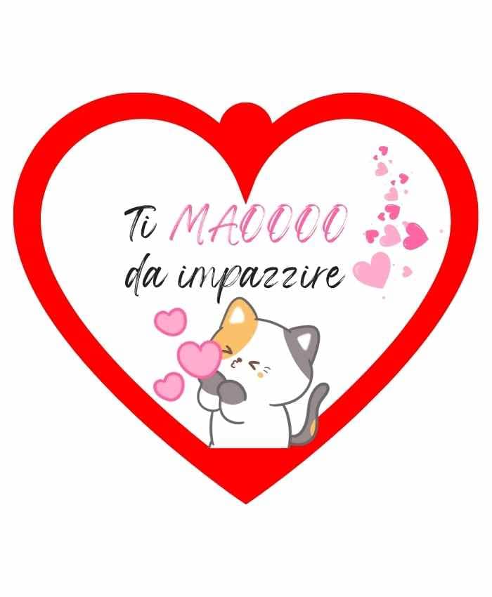 Immagine e commerce Cuoricino in forex con dedica love animal "ti mao da impazzire"