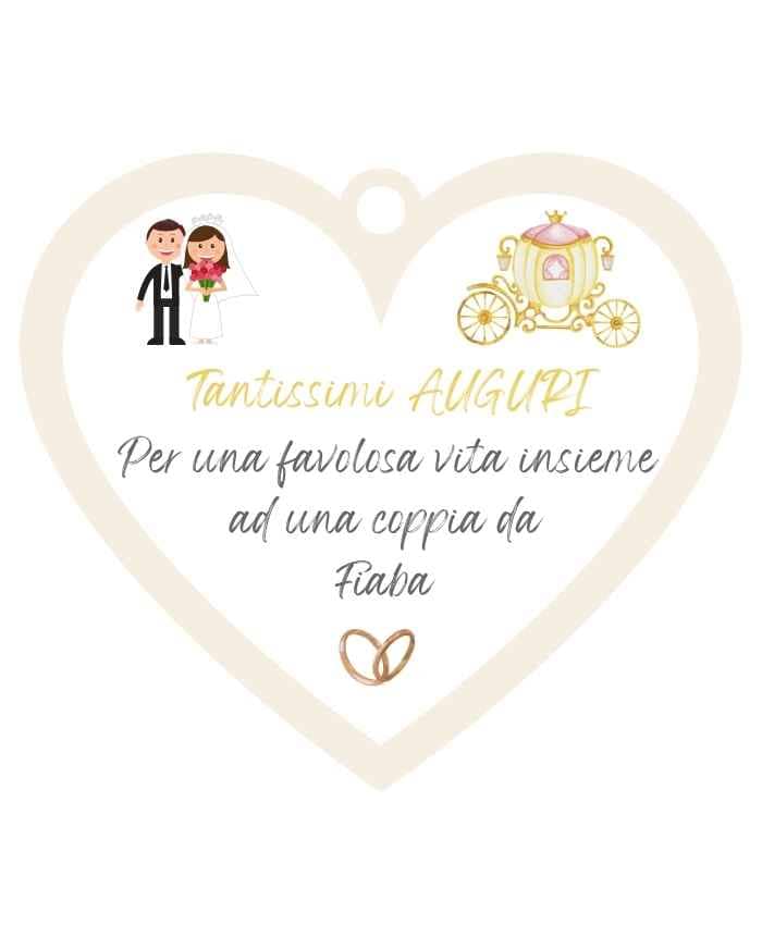 Immagine e commerce Cuoricino in forex con dedica matrimonio "coppia da fiaba"