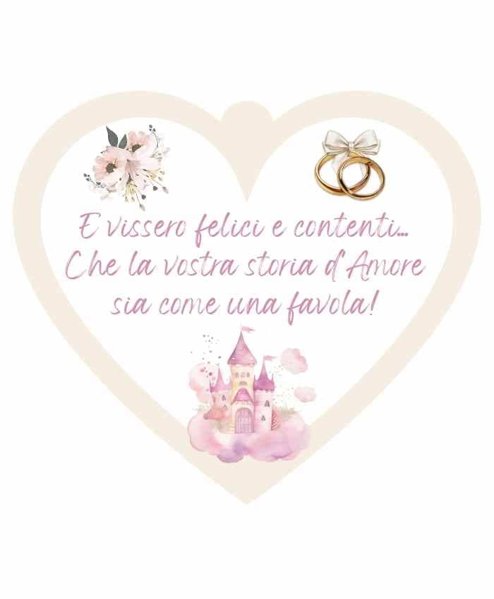 Immagine e commerce Cuoricino in forex con dedica matrimonio "vita da favola"