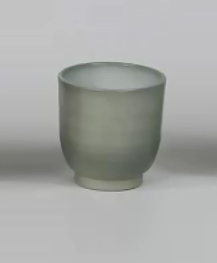 Immagine e commerce Porta vaso in ceramica per orchidea con piedino-Verde Scuro
