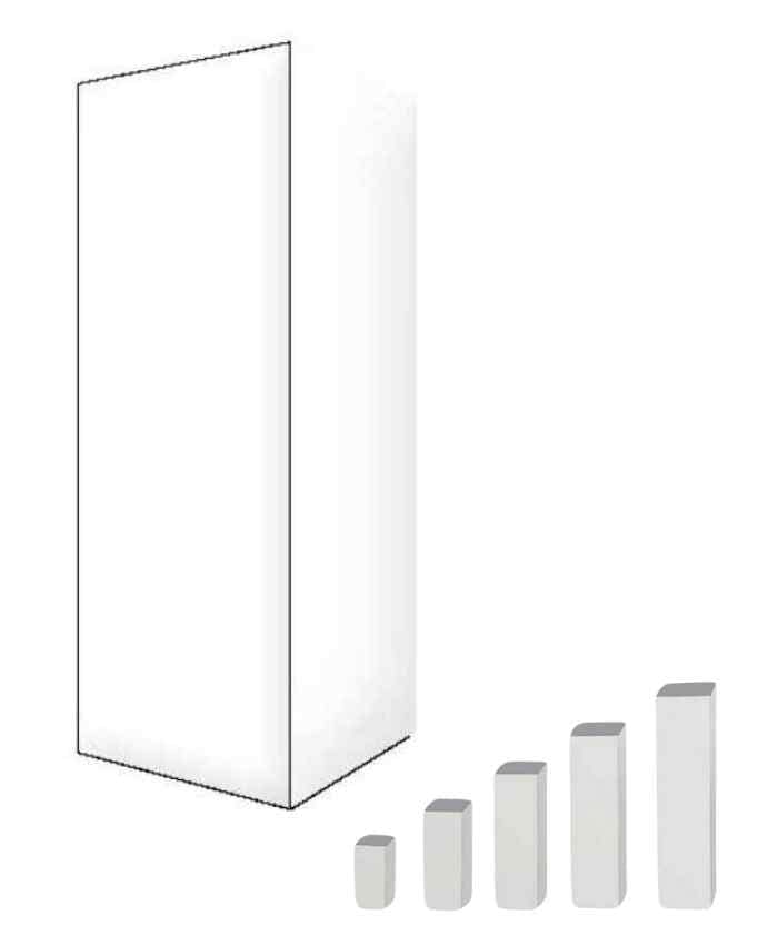 Immagine e commerce Colonna quadra in legno bianco MDF cm 39x39 h150