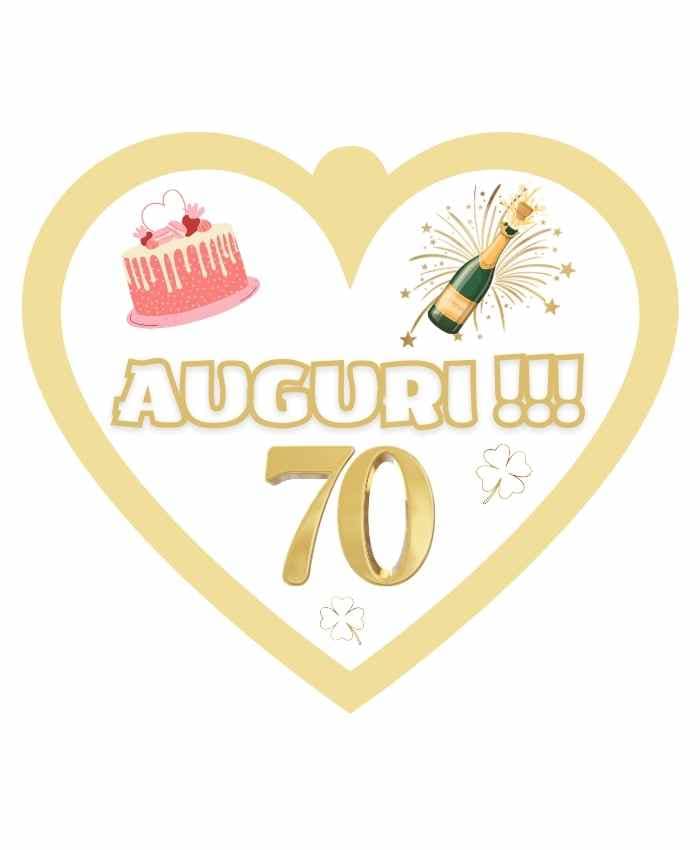 Immagine e commerce Cuoricino in forex con dedica auguri 70 anni