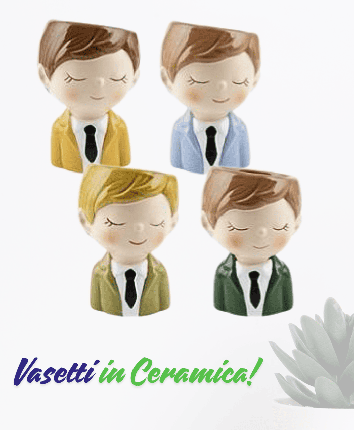 Immagine e commerce Vaso testa di bimbo con giacca cm 6x6 h9