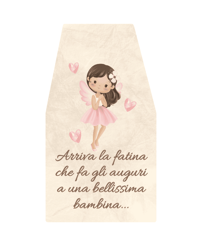 Immagine e commerce Targhetta in forex con dedica auguri bellissima bambina che cm 9x4.8
