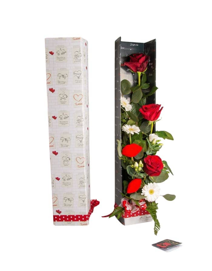 Bringlove box media scatola regalo per rose verticale San Valentino 2024
