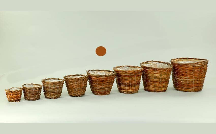 Immagine e commerce Cachepot in vimini grezzo con manici per vaso 16 cm