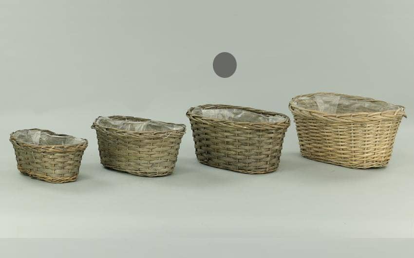 Immagine e commerce Cesti in vimini grigio per piante 2 vaso 16 cm