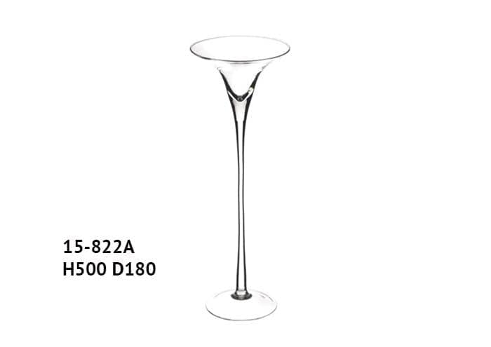 Coppa martini in vetro bocca stretta altezza 50 cm