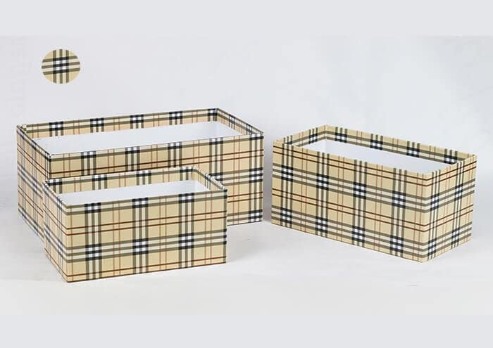 EasyFlò31 Scatola regalo per 2 piante vaso 14 cm tartan