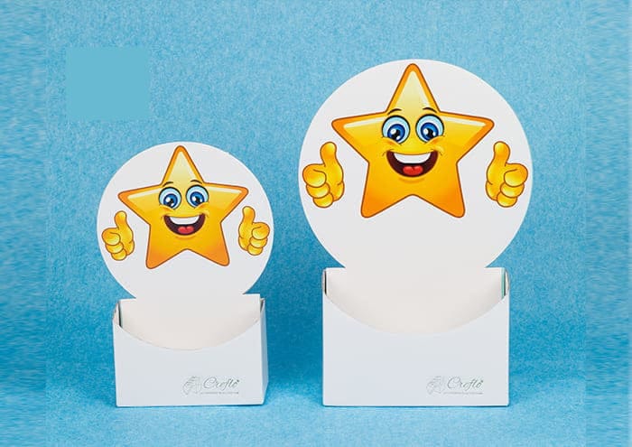 Scatole personalizzate con sticker Emojiflò Stellina sorridente - serie