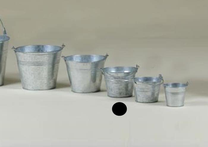 Immagine e commerce Secchielli latta naturale con manico per piante vaso 10 cm