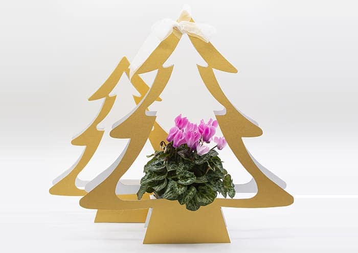 Creflò Noel cm 42 Flowers bag albero di natale colore rosso - immagine 5