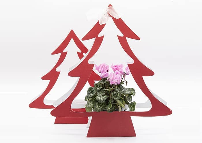 Creflò Noel cm 42 Flowers bag albero di natale colore rosso - immagine 6