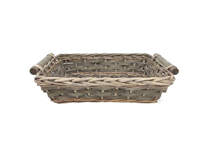 immagine e-commerce C1550GY-Cesto-vuoto-rettangolare-grigio-manici-legno-cm-35x28-h10