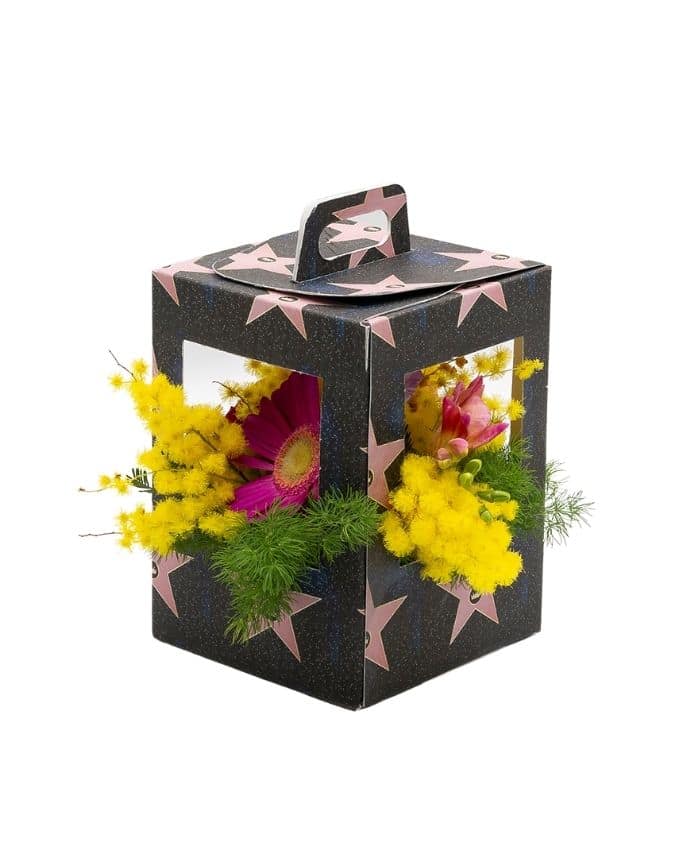 Pop Flo' piccola - Flowerbox con 4 finestre e manico cm 11 h16 - immagine 4