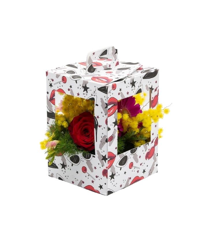 Pop Flo' piccola - Flowerbox con 4 finestre e manico cm 11 h16 - immagine 7
