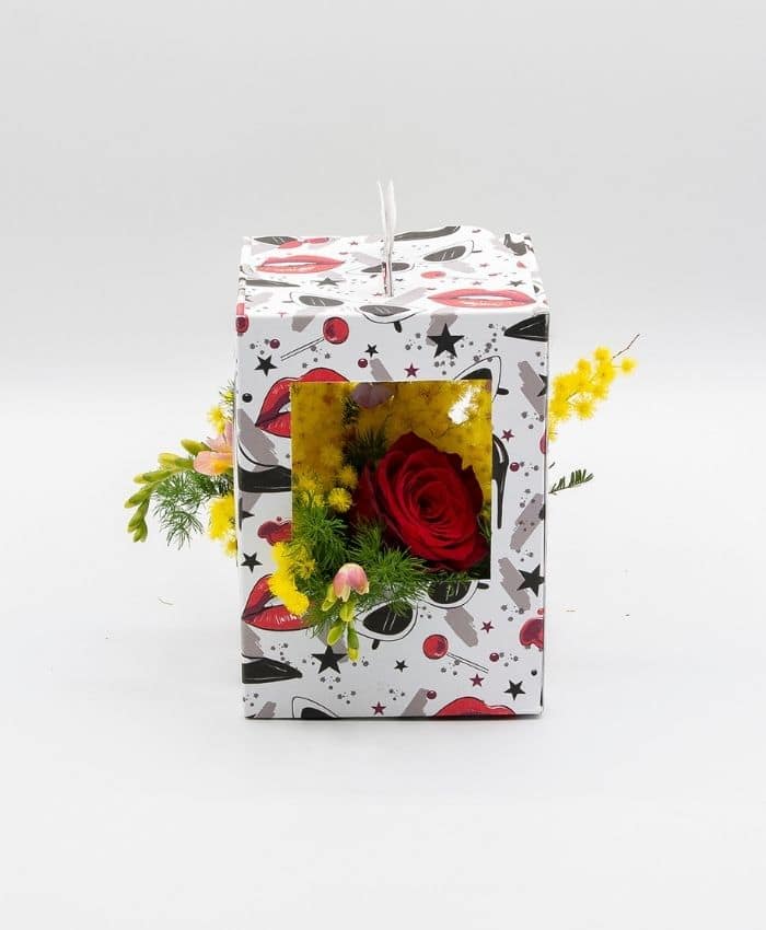 Pop Flo' piccola - Flowerbox con 4 finestre e manico cm 11 h16 - immagine 6