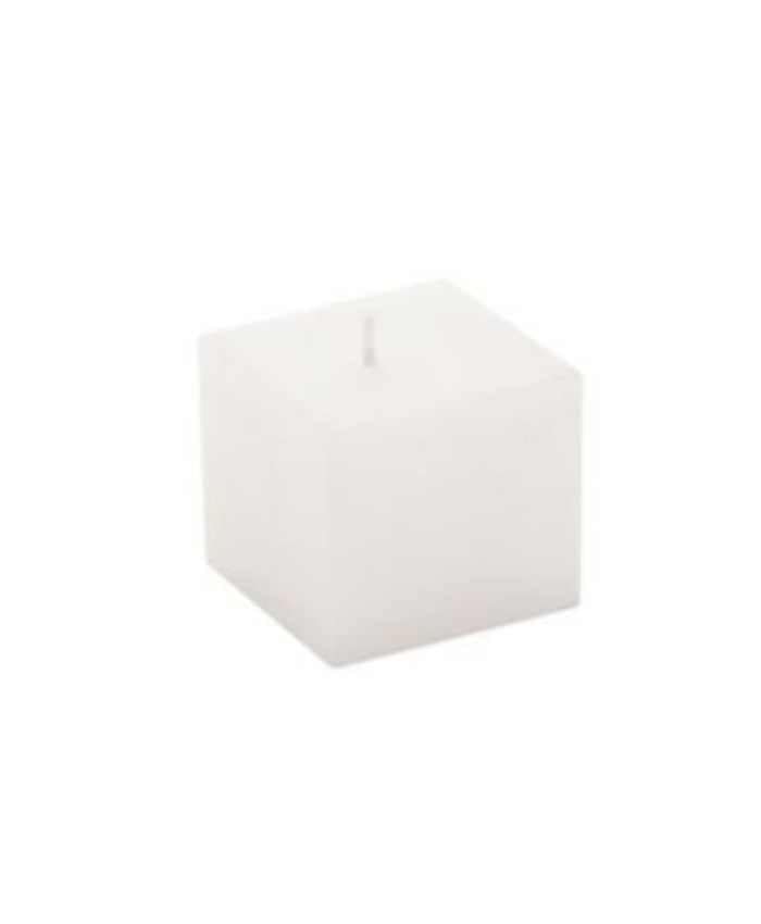 Immagine e commerce Moccolo quadrato in cera rustico alto 5cm - Bianco