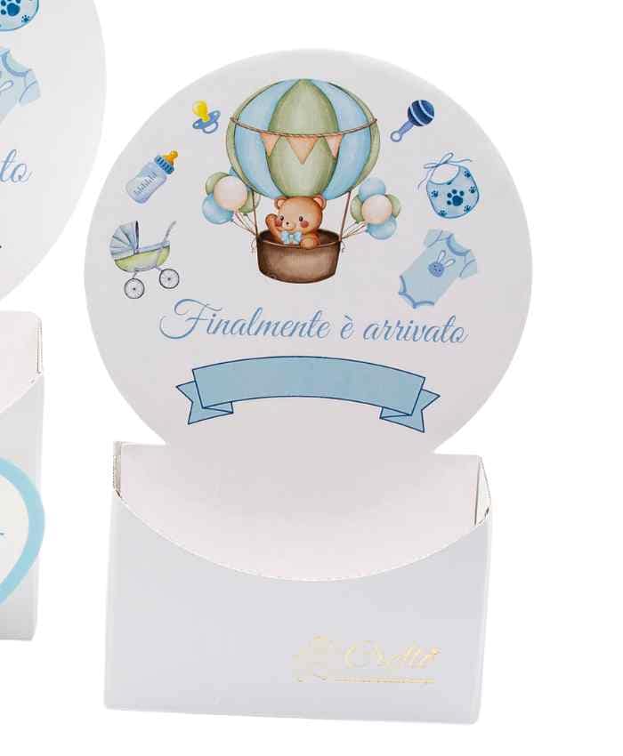 Dedicaflò 24 cm flowebox con dedica Nascite 4 pz - immagine 3