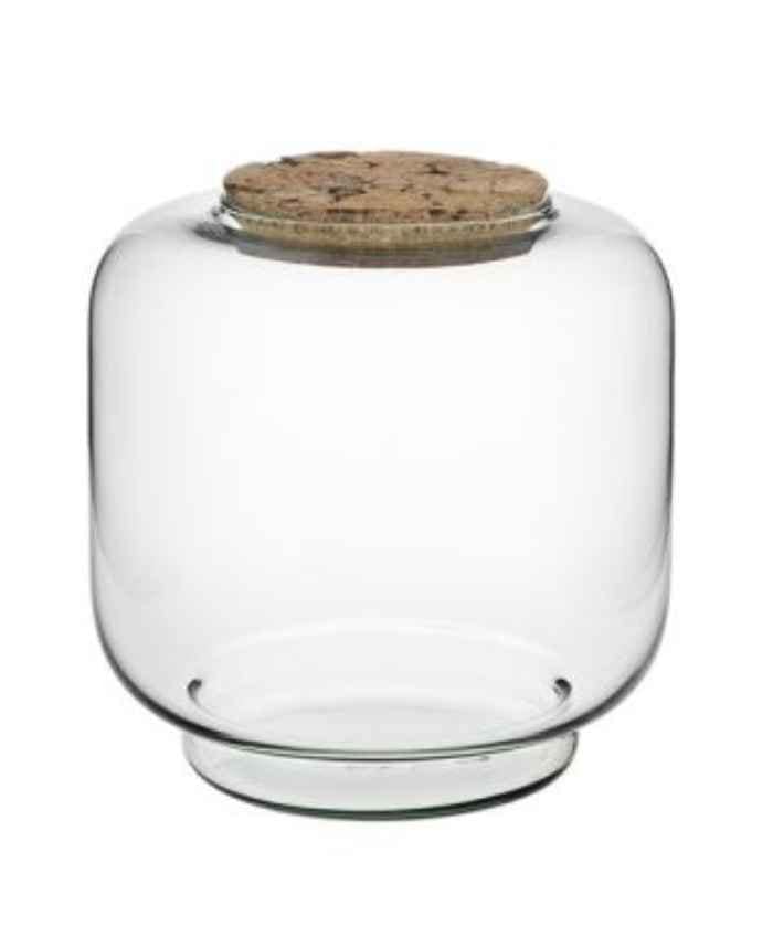 Immagine e commerce Terrarium vetro con tappo in sughero con piede diametro cm 24