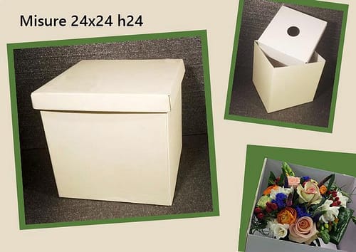 Wedding box scatola porta bouquet da matrimonio cm 24x24x28