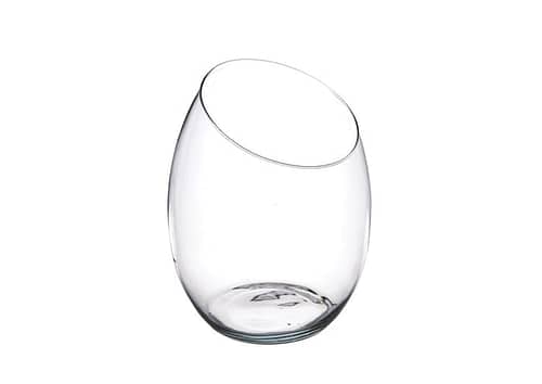 Immagine e commerce Vaso vetro forma ovale taglio obliquo cm 20 h25