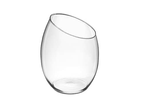 Immagine e commerce Vaso vetro forma ovale taglio obliquo cm 20 h16