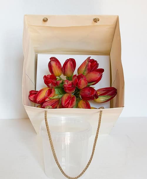 Magic Bring Bouquet shopper portabouquet con riserva acqua 24cm