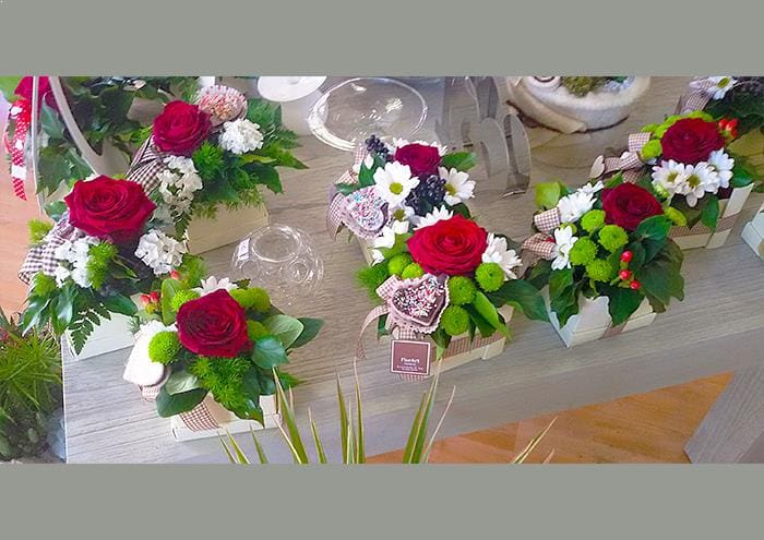 Scatole per fiori a forma di cofanetto quadrato (foto 1)