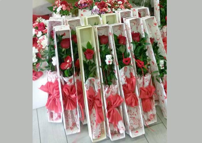 Passion scatole per rose rettangolari monofiore (foto 1)