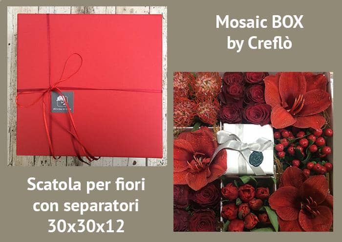 Mosaic box scatola con separatori a 9 scomparti - Scatole per fiori
