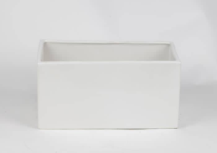 Vaso rettangolare in ceramica per piante cm 26x14 h13