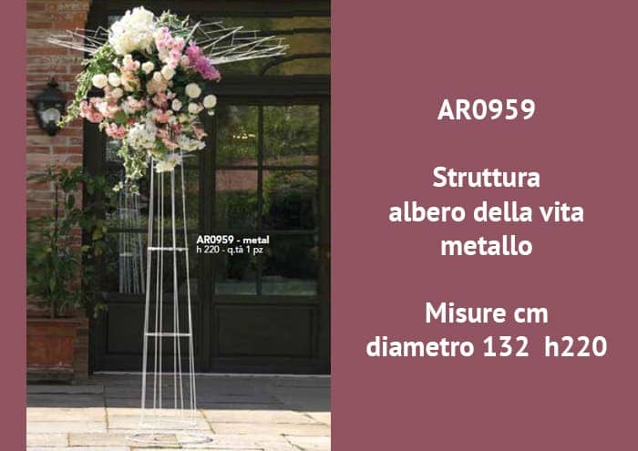 Struttura albero della vita metallo altezza cm 220