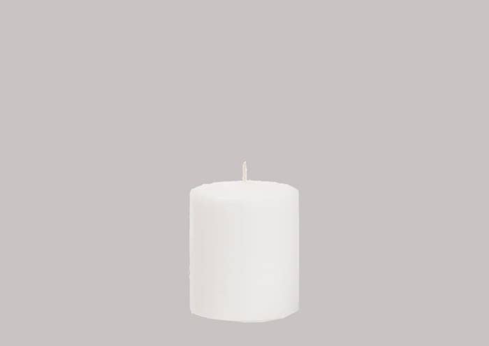 Moccolo tondo antigoccia diametro 10 altezza 10 cm - Bianco
