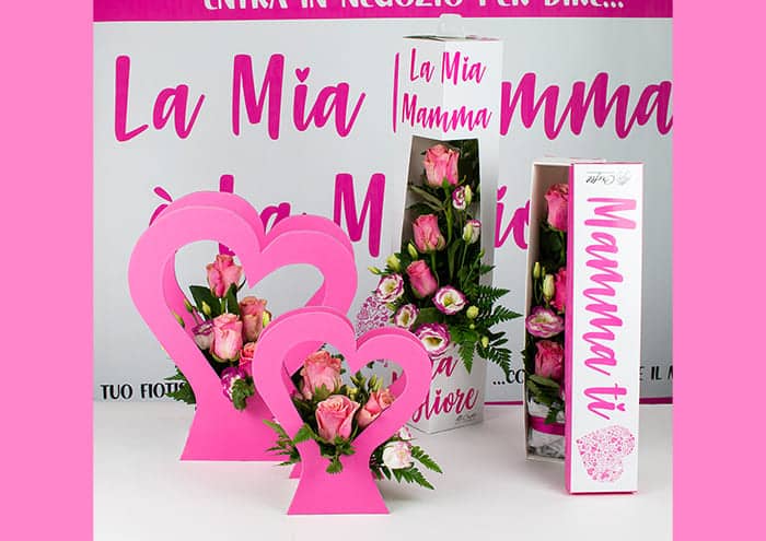 Serie 3 cuore bag colori pastello - Flowers bag forma cuore (3 misure x 3 colori) - immagine 5