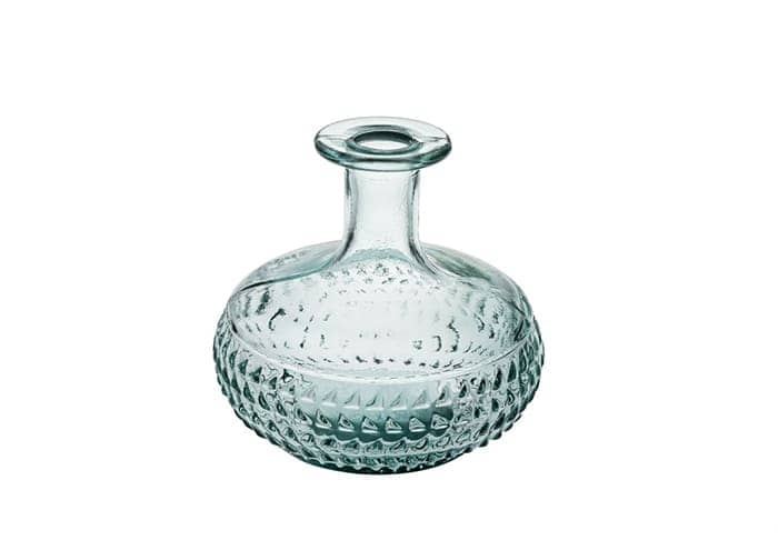 Immagine e commerce Bottiglia monofiore decorata forma ellittica per centrotavola bottiglie matrimonio h12 cm