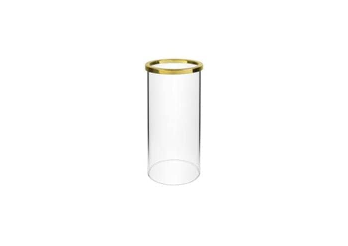 Immagine e commerce Parafiamma vetro con bordo oro cm 7 h15