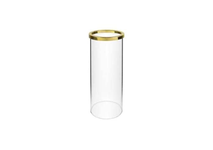 Immagine e commerce Parafiamma vetro con bordo oro cm 7 h23