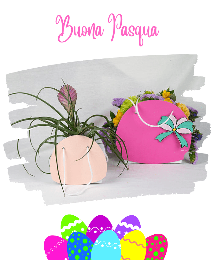 Pacchetto Pochette per fiori - Flowers bag forma pochette con fiori