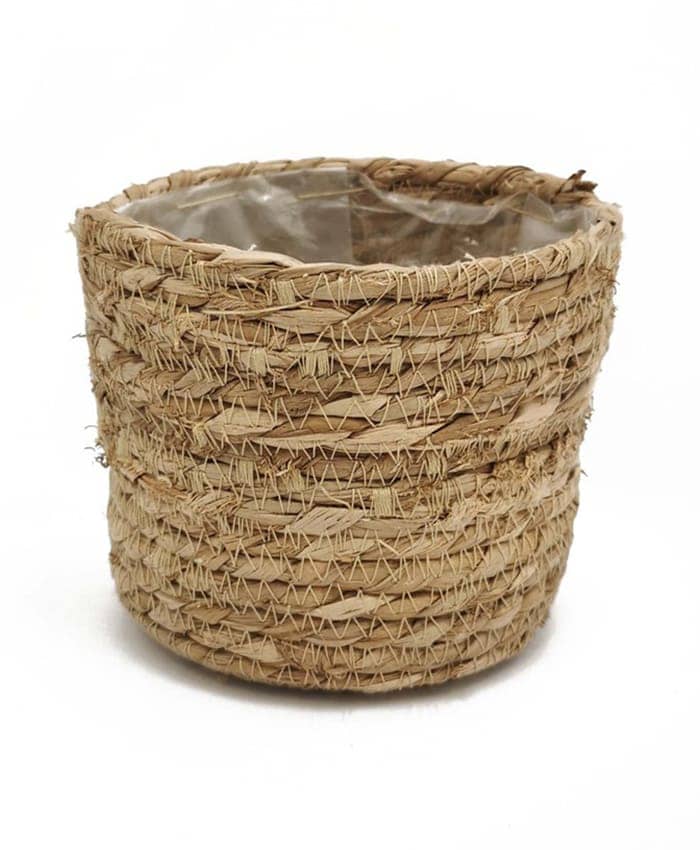 Immagine e commerce Cesto vimini in fibre di erba palustre per piante vaso 16 cm