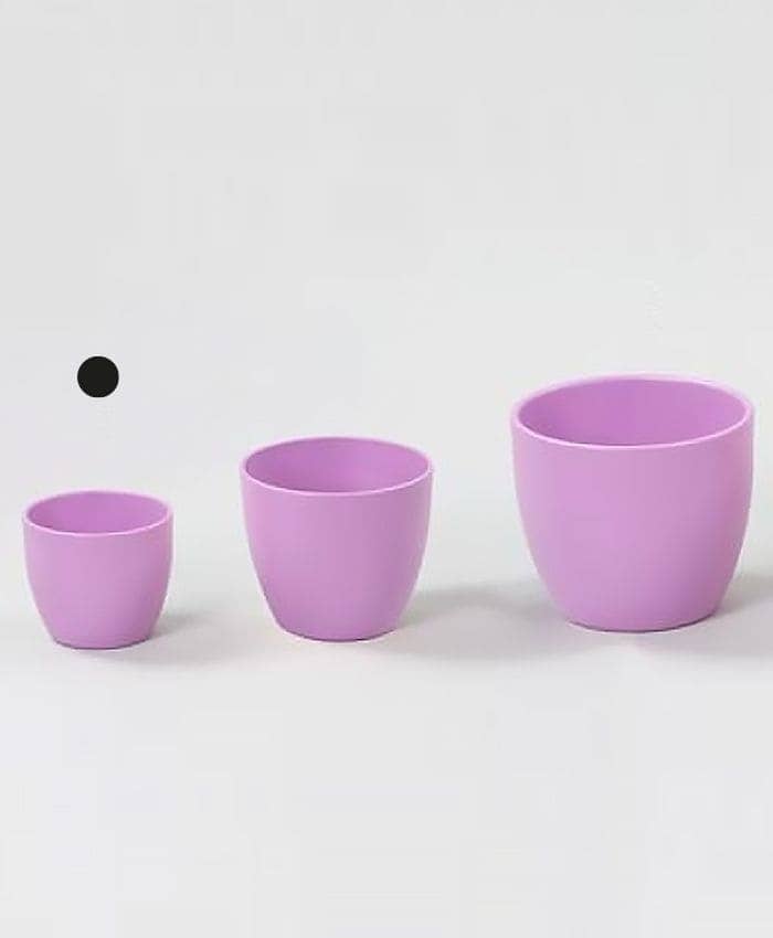 Immagine e commerce Porta vaso bombato in ceramica per piante diametro 10 cm-Lilla Opaco