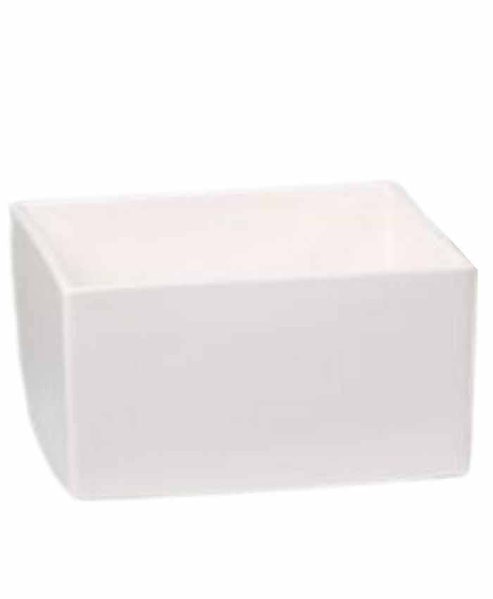 Immagine e commerce Quadrato in ceramica per 4 orchidee grandi o 4 piante vaso 14-Bianco